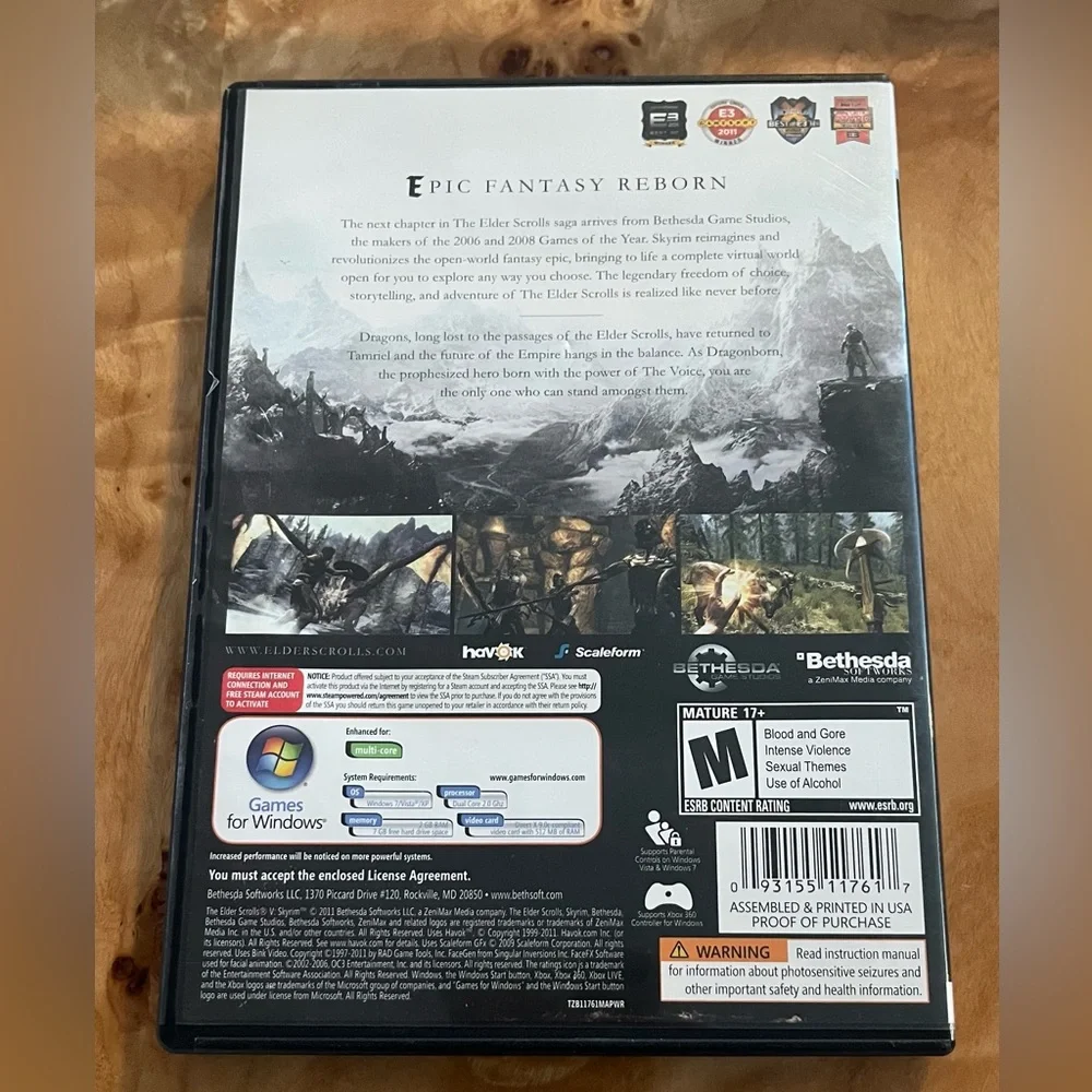 2 for $20 Sale!! The Elder Scrolls V: Skyrim PC Computer